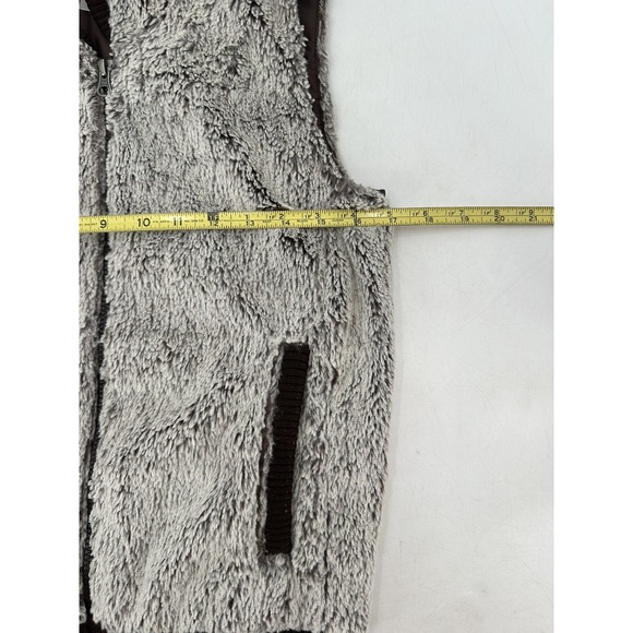 Patagonia‎ Conejo Furry High Pile Brown Fleece Women's Hoodie Vest Sz S Zip Up - Picture 3 of 6